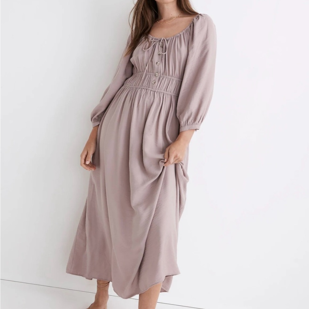 Madewell Twill Sophia Midi Dress